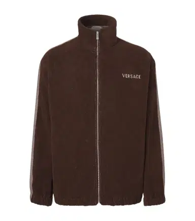 Versace Logo cotton terry zip-up sweatshirt | Thumbnail 1 Versace Logo cotton terry zip-up sweatshirt | Thumbnail 1