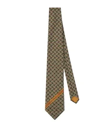 Versace Logo printed silk tie | Thumbnail 1 Versace Logo printed silk tie | Thumbnail 1