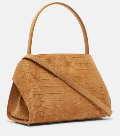 Ferragamo Hug Medium croc-effect suede shoulder bag | Thumbnail 2 Ferragamo Hug Medium croc-effect suede shoulder bag | Thumbnail 2