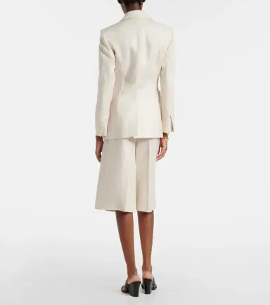 Max Mara Kaki linen wide-leg Bermuda shorts | Thumbnail 2 Max Mara Kaki linen wide-leg Bermuda shorts | Thumbnail 2