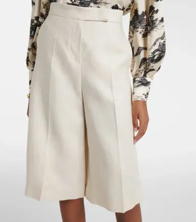 Max Mara Kaki linen wide-leg Bermuda shorts | Thumbnail 6 Max Mara Kaki linen wide-leg Bermuda shorts | Thumbnail 6