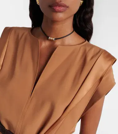 Max Mara Belted crêpe top | Thumbnail 4 Max Mara Belted crêpe top | Thumbnail 4