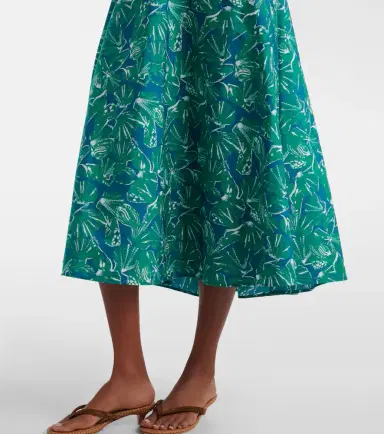 Max Mara Printed halterneck cotton midi dress | Thumbnail 6 Max Mara Printed halterneck cotton midi dress | Thumbnail 6
