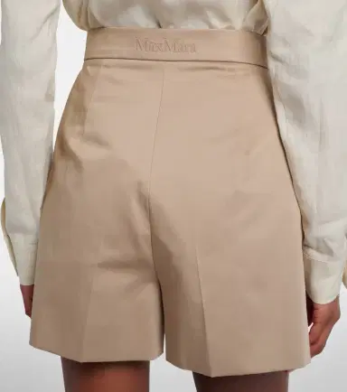 Max Mara Tabacco pleated cotton-blend shorts | Thumbnail 5 Max Mara Tabacco pleated cotton-blend shorts | Thumbnail 5