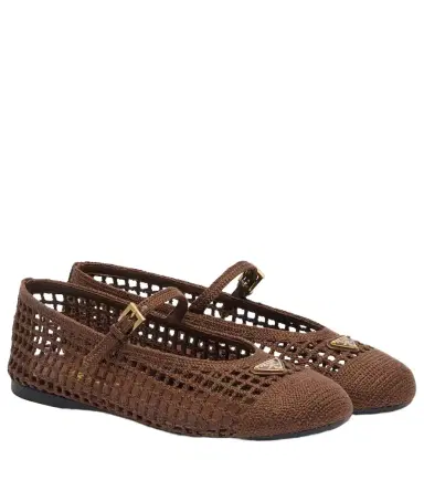 Prada Crochet Mary Jane flats | Thumbnail 1 Prada Crochet Mary Jane flats | Thumbnail 1