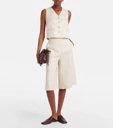 Max Mara Calibri cable-knit linen vest | Thumbnail 4 Max Mara Calibri cable-knit linen vest | Thumbnail 4