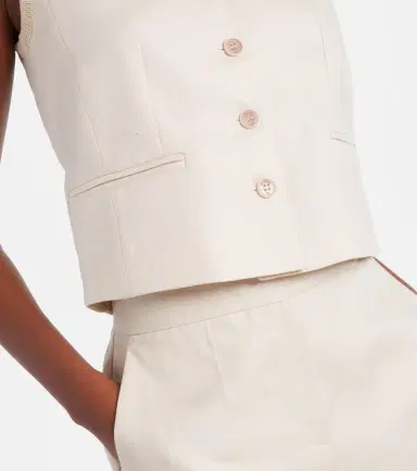 Max Mara Calibri cable-knit linen vest | Thumbnail 5 Max Mara Calibri cable-knit linen vest | Thumbnail 5