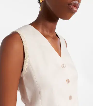 Max Mara Calibri cable-knit linen vest | Thumbnail 6 Max Mara Calibri cable-knit linen vest | Thumbnail 6
