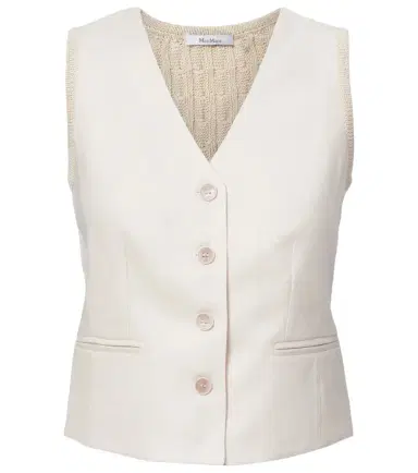 Max Mara Calibri cable-knit linen vest | Thumbnail 1 Max Mara Calibri cable-knit linen vest | Thumbnail 1