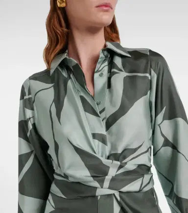 Max Mara Robinia printed silk shirt dress | Thumbnail 4 Max Mara Robinia printed silk shirt dress | Thumbnail 4