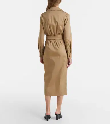 Max Mara Beta cotton-blend satin wrap dress | Thumbnail 2 Max Mara Beta cotton-blend satin wrap dress | Thumbnail 2
