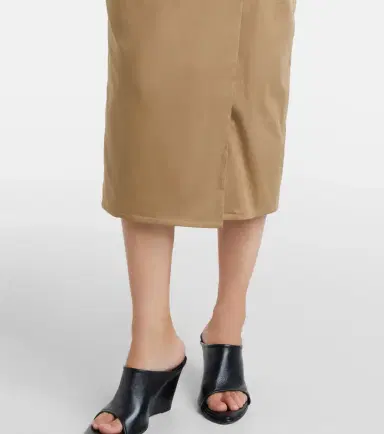 Max Mara Beta cotton-blend satin wrap dress | Thumbnail 6 Max Mara Beta cotton-blend satin wrap dress | Thumbnail 6