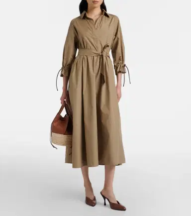 Max Mara Mirto cotton midi dress | Thumbnail 2 Max Mara Mirto cotton midi dress | Thumbnail 2