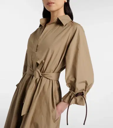 Max Mara Mirto cotton midi dress | Thumbnail 4 Max Mara Mirto cotton midi dress | Thumbnail 4