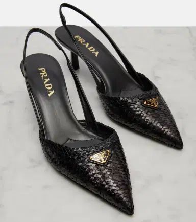 Prada Woven leather slingback pumps | Thumbnail 2 Prada Woven leather slingback pumps | Thumbnail 2