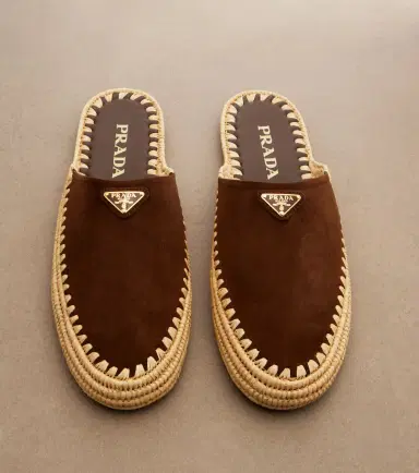 Prada Suede and jute mules | Thumbnail 2 Prada Suede and jute mules | Thumbnail 2