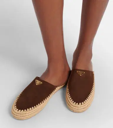 Prada Suede and jute mules | Thumbnail 6 Prada Suede and jute mules | Thumbnail 6