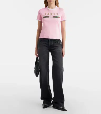 Gucci Logo cotton jersey T-shirt | Thumbnail 2 Gucci Logo cotton jersey T-shirt | Thumbnail 2
