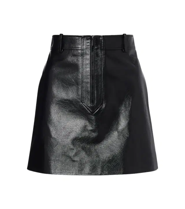 Leather zip-up miniskirt Leather zip-up miniskirt