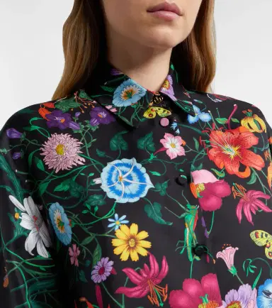 Gucci Flora silk twill shirt | Thumbnail 2 Gucci Flora silk twill shirt | Thumbnail 2