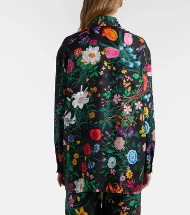 Gucci Flora silk twill shirt | Thumbnail 3 Gucci Flora silk twill shirt | Thumbnail 3