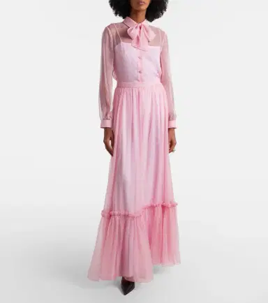 Gucci GG printed silk chiffon maxi skirt | Thumbnail 4 Gucci GG printed silk chiffon maxi skirt | Thumbnail 4