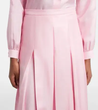 Gucci Pleated silk twill midi skirt | Thumbnail 2 Gucci Pleated silk twill midi skirt | Thumbnail 2