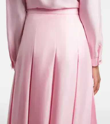 Gucci Pleated silk twill midi skirt | Thumbnail 5 Gucci Pleated silk twill midi skirt | Thumbnail 5