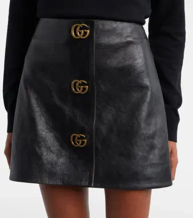 Gucci Double G leather miniskirt | Thumbnail 5 Gucci Double G leather miniskirt | Thumbnail 5