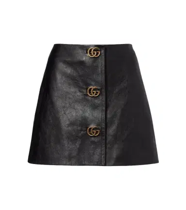 Gucci Double G leather miniskirt | Thumbnail 1 Gucci Double G leather miniskirt | Thumbnail 1
