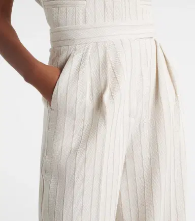 Max Mara Osso striped cotton wide-leg pants | Thumbnail 2 Max Mara Osso striped cotton wide-leg pants | Thumbnail 2