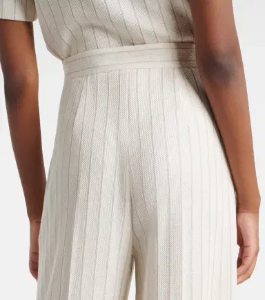 Max Mara Osso striped cotton wide-leg pants | Thumbnail 4 Max Mara Osso striped cotton wide-leg pants | Thumbnail 4