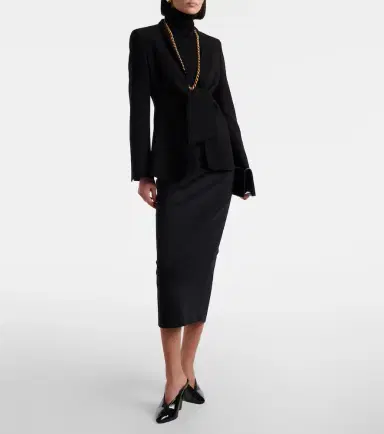 Max Mara Piuma jersey pencil skirt | Thumbnail 3 Max Mara Piuma jersey pencil skirt | Thumbnail 3
