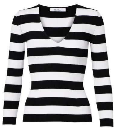Max Mara Vello ribbed-knit striped sweater | Thumbnail 1 Max Mara Vello ribbed-knit striped sweater | Thumbnail 1