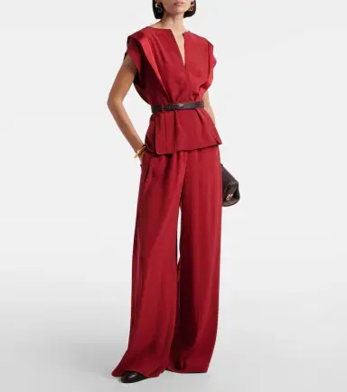 Max Mara Crêpe wide-leg pants | Thumbnail 3 Max Mara Crêpe wide-leg pants | Thumbnail 3