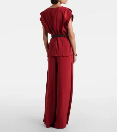 Max Mara Crêpe wide-leg pants | Thumbnail 5 Max Mara Crêpe wide-leg pants | Thumbnail 5