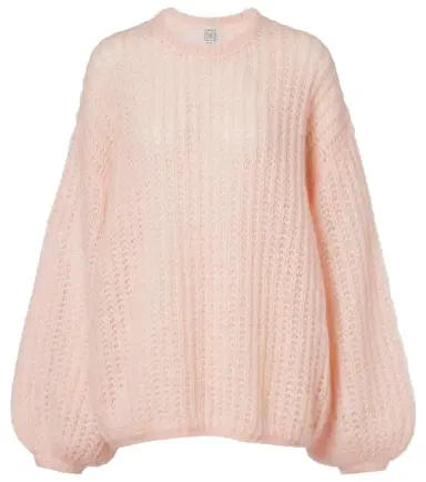 Toteme Open-knit oversized mohair-blend sweater | Thumbnail 1 Toteme Open-knit oversized mohair-blend sweater | Thumbnail 1