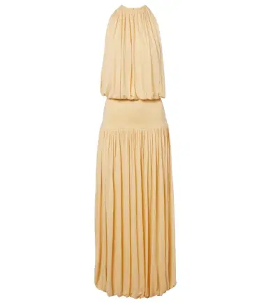 TOTEME Gathered jersey maxi dress | Thumbnail 1 TOTEME Gathered jersey maxi dress | Thumbnail 1