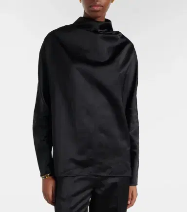 Toteme Draped satin blouse | Thumbnail 2 Toteme Draped satin blouse | Thumbnail 2