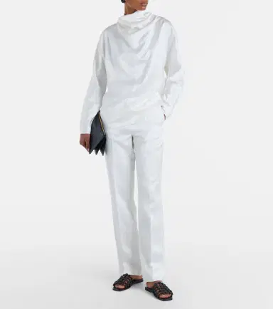 TOTEME Draped satin blouse | Thumbnail 5 TOTEME Draped satin blouse | Thumbnail 5