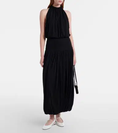 Toteme Gathered jersey midi dress | Thumbnail 3 Toteme Gathered jersey midi dress | Thumbnail 3