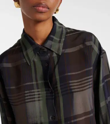 The Frankie Shop Peri sheer plaid shirt | Thumbnail 4 The Frankie Shop Peri sheer plaid shirt | Thumbnail 4