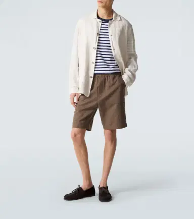 Sunspel Cotton and linen shorts | Thumbnail 3 Sunspel Cotton and linen shorts | Thumbnail 3