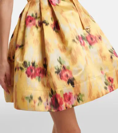 Ganni Pleated printed satin minidress | Thumbnail 5 Ganni Pleated printed satin minidress | Thumbnail 5