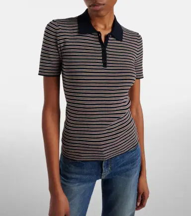 Nili Lotan Gemmatta striped cotton polo shirt | Thumbnail 3 Nili Lotan Gemmatta striped cotton polo shirt | Thumbnail 3