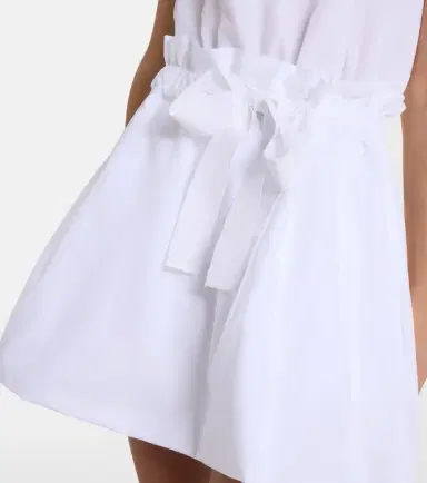 Patou Gathered cotton miniskirt | Thumbnail 4 Patou Gathered cotton miniskirt | Thumbnail 4