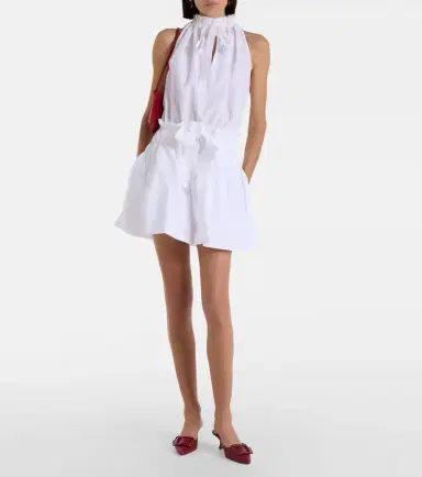 Patou Gathered cotton miniskirt | Thumbnail 5 Patou Gathered cotton miniskirt | Thumbnail 5
