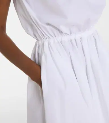 Patou Gathered cotton midi dress | Thumbnail 3 Patou Gathered cotton midi dress | Thumbnail 3