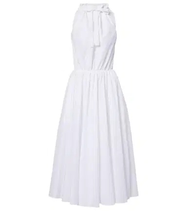Patou Gathered cotton midi dress | Thumbnail 1 Patou Gathered cotton midi dress | Thumbnail 1