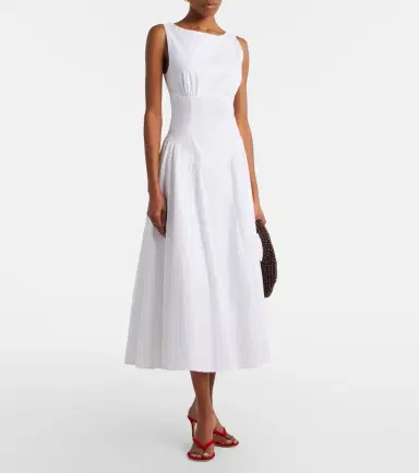 Staud Gwen cotton poplin midi dress | Thumbnail 6 Staud Gwen cotton poplin midi dress | Thumbnail 6